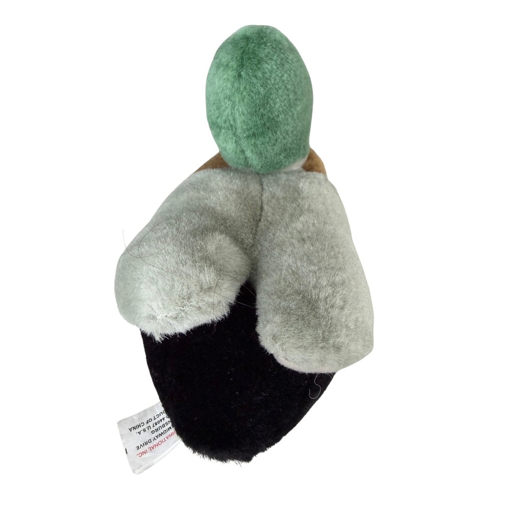 Quacking Mallard Duck Plush Stuffed Squeeze Animal Bird Green Brown Hunting - Picture 3 of 7